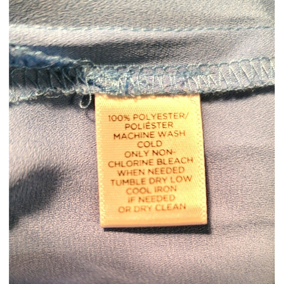 Loft Light Blue Sleeveless Blouse with Tassels - Size S - Picture 10 of 10